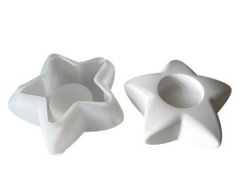 Molde silicona porta vela ESTRELLA